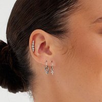 Titanium - Premium Zirconia - Half Moon Cluster - 10mm Threadless Attachment