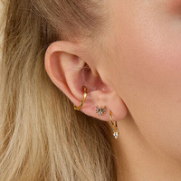 Gold Steel - Premium Zirconia - Spider - 6.5mm Threadless Attachment
