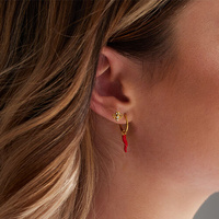 Gold Steel - Bee Cubic Zirconia - 7mm Threadless Attachment