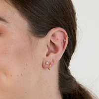 Gold Titanium - Premium Zirconia Ball Cluster - 5mm Threadless Attachment