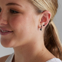 Black Steel - Faceted Heart Threadless Attachment