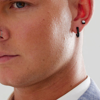 Black Titanium - Premium Zirconia Square - 4mm Threadless Attachment