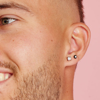 Black Titanium - Premium Zirconia Square - 5mm Threadless Attachment