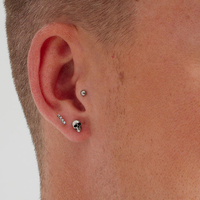 Surgical Steel - Skull - 6.5mm Threadless Attachment