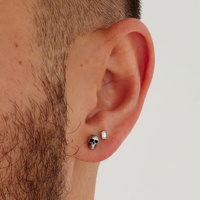 Surgical Steel - Premium Zirconia - Baguette - 4mm Threadless Attachment