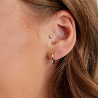 Surgical Steel - Premium Zirconia - Diamond - 4mm Threadless Attachment