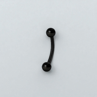 Black Steel Micro Banana Barbell