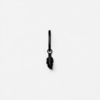 Black Steel Feather Charm