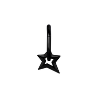 Black Steel Star Charm - Right Ear