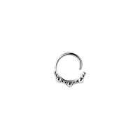 Surgical Steel Continuous Nose Ring - Ball Halo 20 Gauge - 8mm