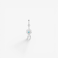 Surgical Steel Belly Ring - Feathered Dreamcatcher 14 Gauge - 10mm