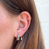 Surgical Steel Hoop Earrings - Cubic Zirconia