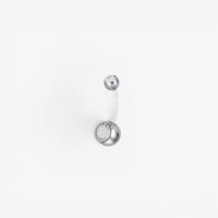 Bioplast Titanium Double Jewelled Belly Ring
