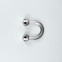 Surgical Steel U-Shaped Bar - Crystal gems 16 Gauge - 4mm