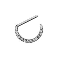 Surgical Steel Nipple Ring - Cubic Zirconia