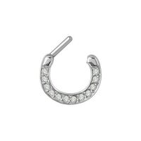 Surgical Steel Septum Ring - Cubic Zirconia