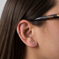 Titanium - Butterfly - Threadless 18G - 7mm Flatback Stud