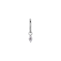 Nickel Free Cobalt Chrome Jewellery Charm - Marquise Premium Zirconia 