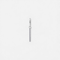 Nickel Free Cobalt Chrome Bar Jewellery Charm - Premium Zirconia