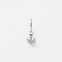 Nickel Free Cobalt Chrome Jewellery Charm - Anchor Premium Zirconia 