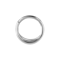 Nickel Free Cobalt Chrome Hinged Ring - Double Layer