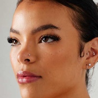 Surgical Steel Pigtail Nose Stud - Star - 22 Gauge - 3mm