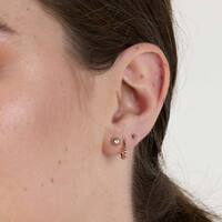Rose Gold Titanium Attachment for (Type S) Internal Thread Labret - 3 Ball Trinity - 3mm