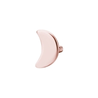 Rose Gold Titanium Attachment for (Type S) Internal Thread Labret - Moon