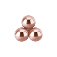 Rose Gold Titanium Pigtail Nose Stud - 3 Ball Trinity