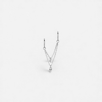 Steel Connecting Chains for Hinged Rings 3cm Long - Premium Zirconia