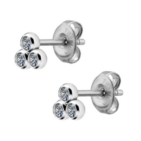 Titanium Internal Ear Stud Pins with Butterfly Back (Type S) 18 Gauge (Sold as Pair)