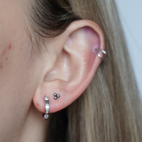 Titanium - 3 Ball Trinity - Threadless Labret