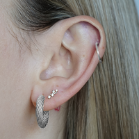 Titanium - Swirl Cluster - Cubic Zirconia - Threadless Labret