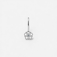 Titanium Flower Cluster Charm - Premium Zirconia