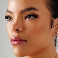 Titanium L-Shape Nose Stud