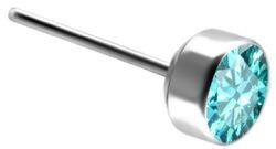 Titanium Attachment for Threadless Labret - Premium Zirconia Disc