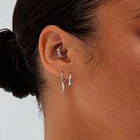 Surgical Steel Septum Ring - Crystal Trio 16 Gauge - 6mm