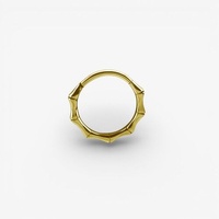 Gold Steel Conch Ring - Bamboo 16 Gauge - 12mm
