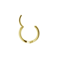 Gold Steel Hinged Conch Ring - V Shape