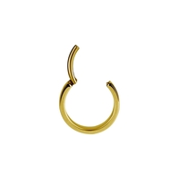Gold Steel Flat Hinged Conch Ring