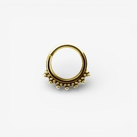 Gold Steel Hinged Ring - Halo