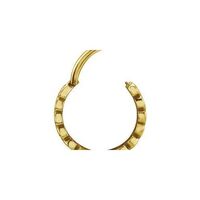 Gold Steel Hinged Clicker Ring - Hearts