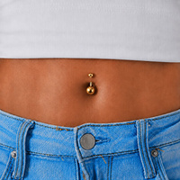 Gold Steel Belly Ring