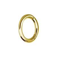 Gold Steel Oval Rook Ring