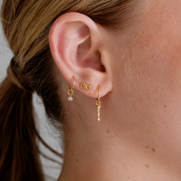 Gold Steel Ear Studs - Infinity