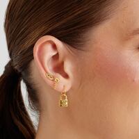 Gold Steel Ear Studs - Twists and Turns