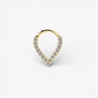 Gold Nickel Free Cobalt Chrome V-Shaped Ring - Premium Zirconia