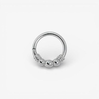 Surgical Steel Conch Ring - 3 Balls