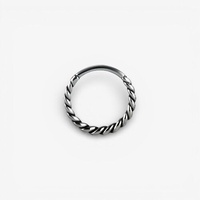 Surgical Steel Conch Ring - Twisted Rope