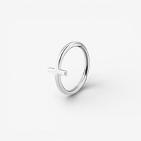 Surgical Steel Conch Ring - Cross 16 Gauge - 11mm